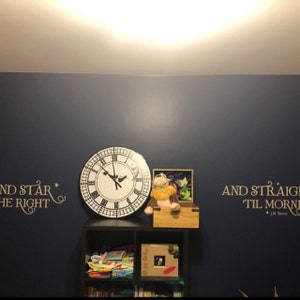 Wall Quote Decal Second Star to the Right Peter Pan Neverland Nursery ...