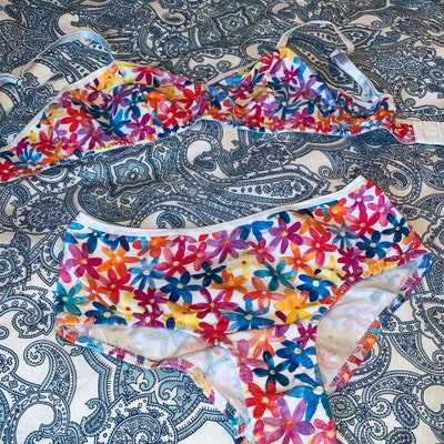 Bikini Cut Lace Panties With Botanical Floral 'honey' - Etsy