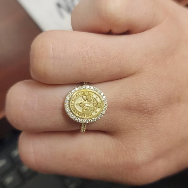 Solid Gold Diamond College Class Rings, Women's Class Ring, Gold ...