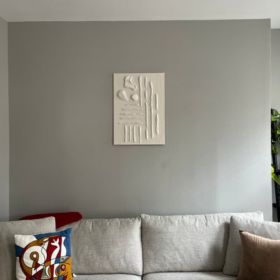 Gallery Detail: Wabi Sabi 3D Textured Wall Art Biomorphic Sculpture Black Wall