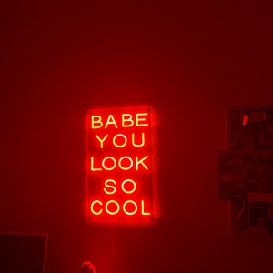 Babe You Look so Cool Custom Waterproof Flex Wedding Neon Sign - Etsy