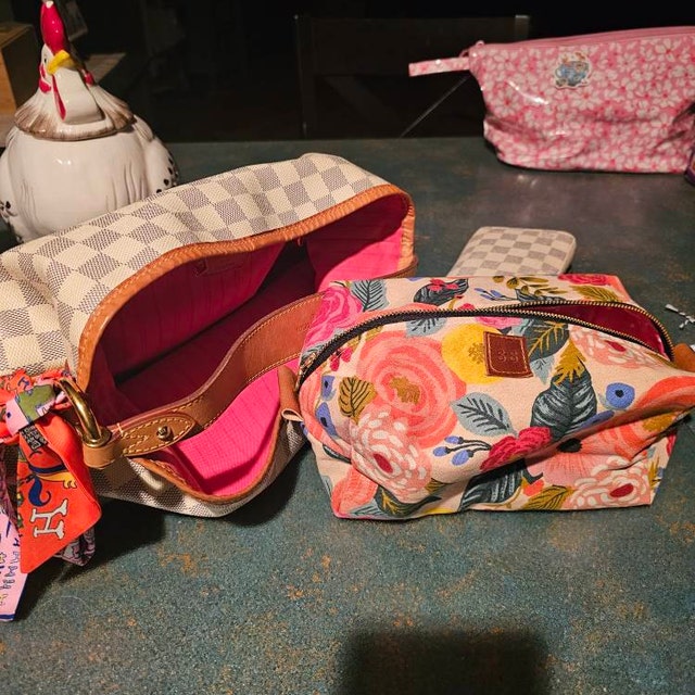 Boxy Makeup Bag in Rifle Paper Juliet Rose Cream - Vanity