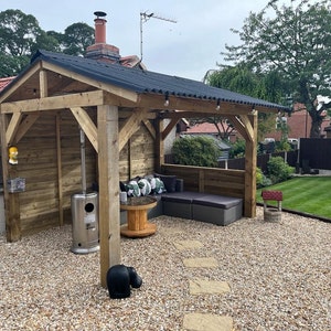 Rustic Wooden Gazebo 3.6 X 2.4m Hot Tub Canopy, Permanent Timber Garden  Gazebo Shelter - Etsy