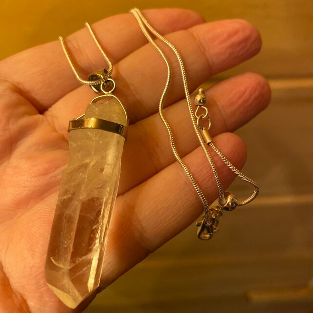 Quartz Necklace - Quartz Crystal Necklace - Clear Quartz