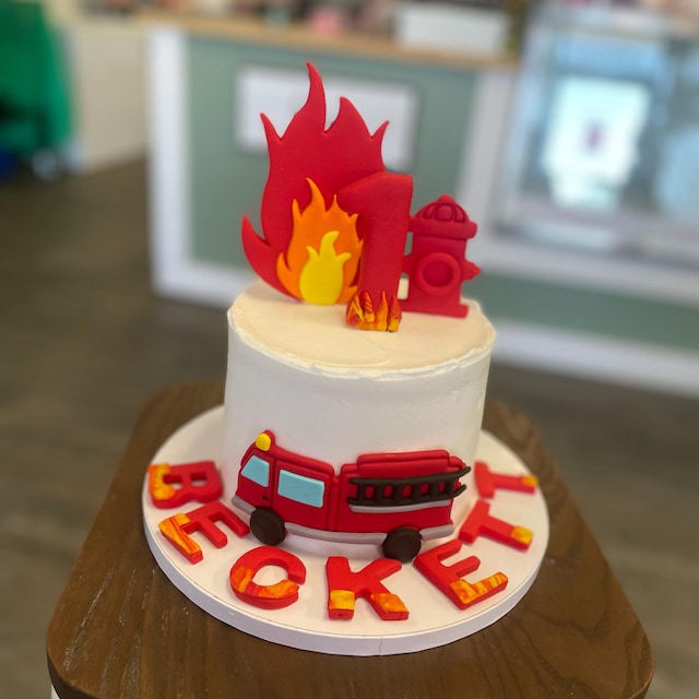 Camion De Pompiers Gâteau Décoration,16Pcs Anniversaire Décoration Accessoires Décoratifs Pour