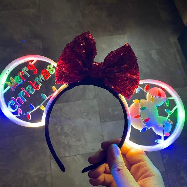 ON SALE! Light up Christmas 3D Printed Disney Ears - Etsy display picture 3