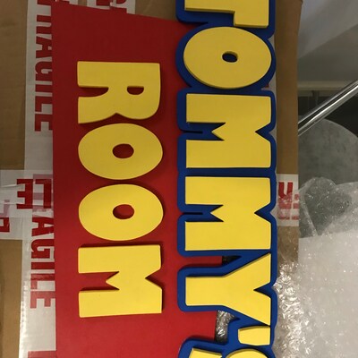 Toy Story Style Wooden Name Door / Wall Plaque / Sign - Etsy