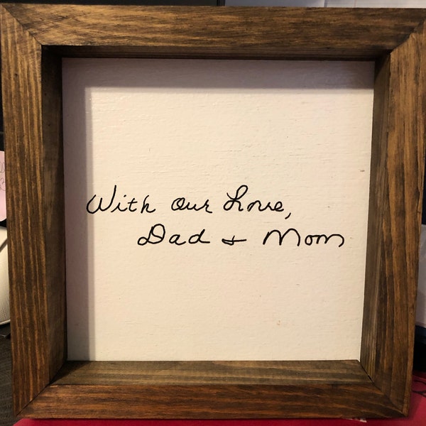 Custom Handwritten Sign | Personalized | | Home Décor | Engraved Sign ...