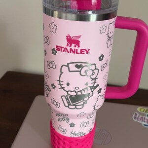 Authentic 40oz Stanley Laser Engraved With a Hello Kitty Nurse