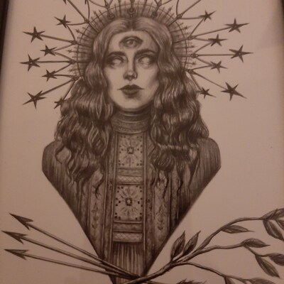 The Oracle Fine Art Print Third Eye Star Crown Halo Victorian Gothic ...