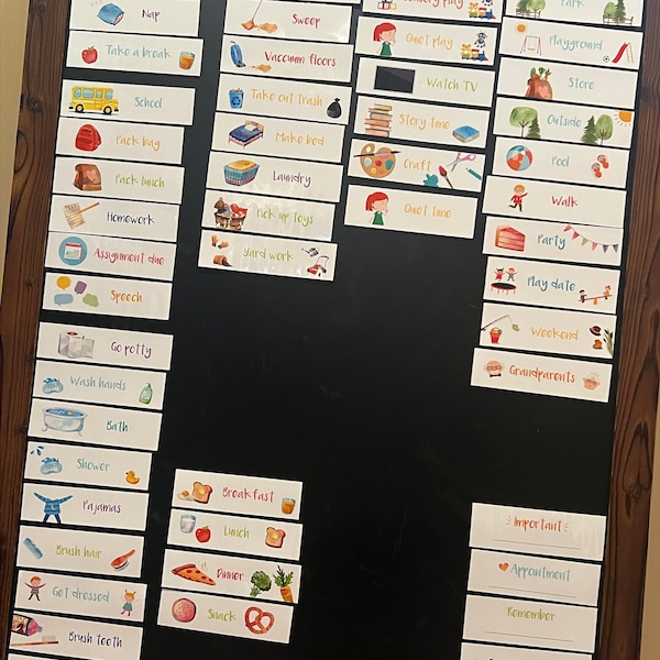 Visual Schedule Kids Daily Routine Chart 80 Cards Chores School ...