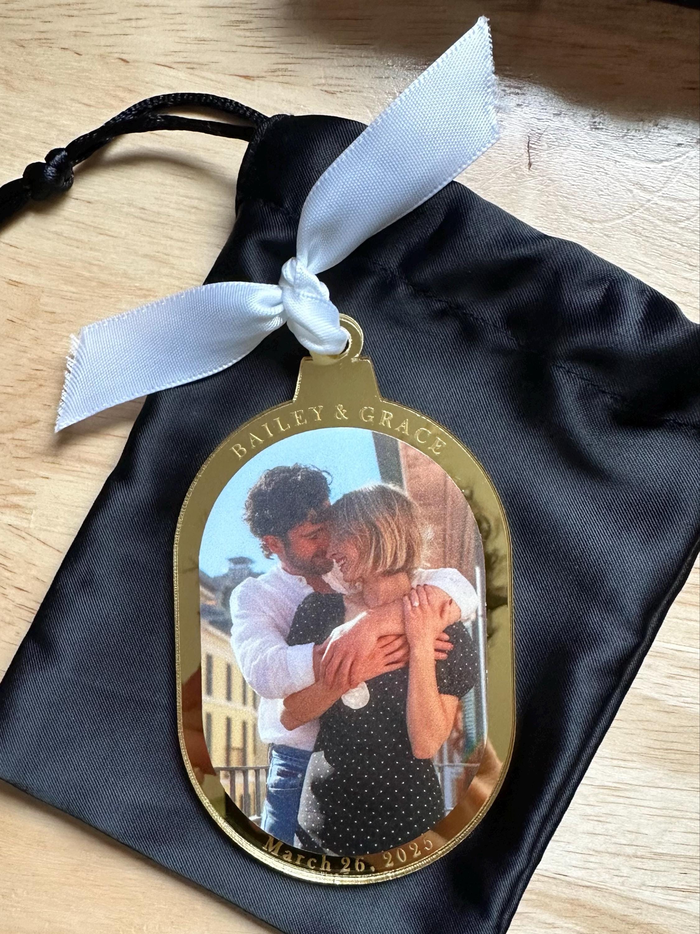 Photo Ornament | First Christmas Married   Ornament | Personalized, Christmas, Gift, Married, Couple, Engagement, Christmas tree