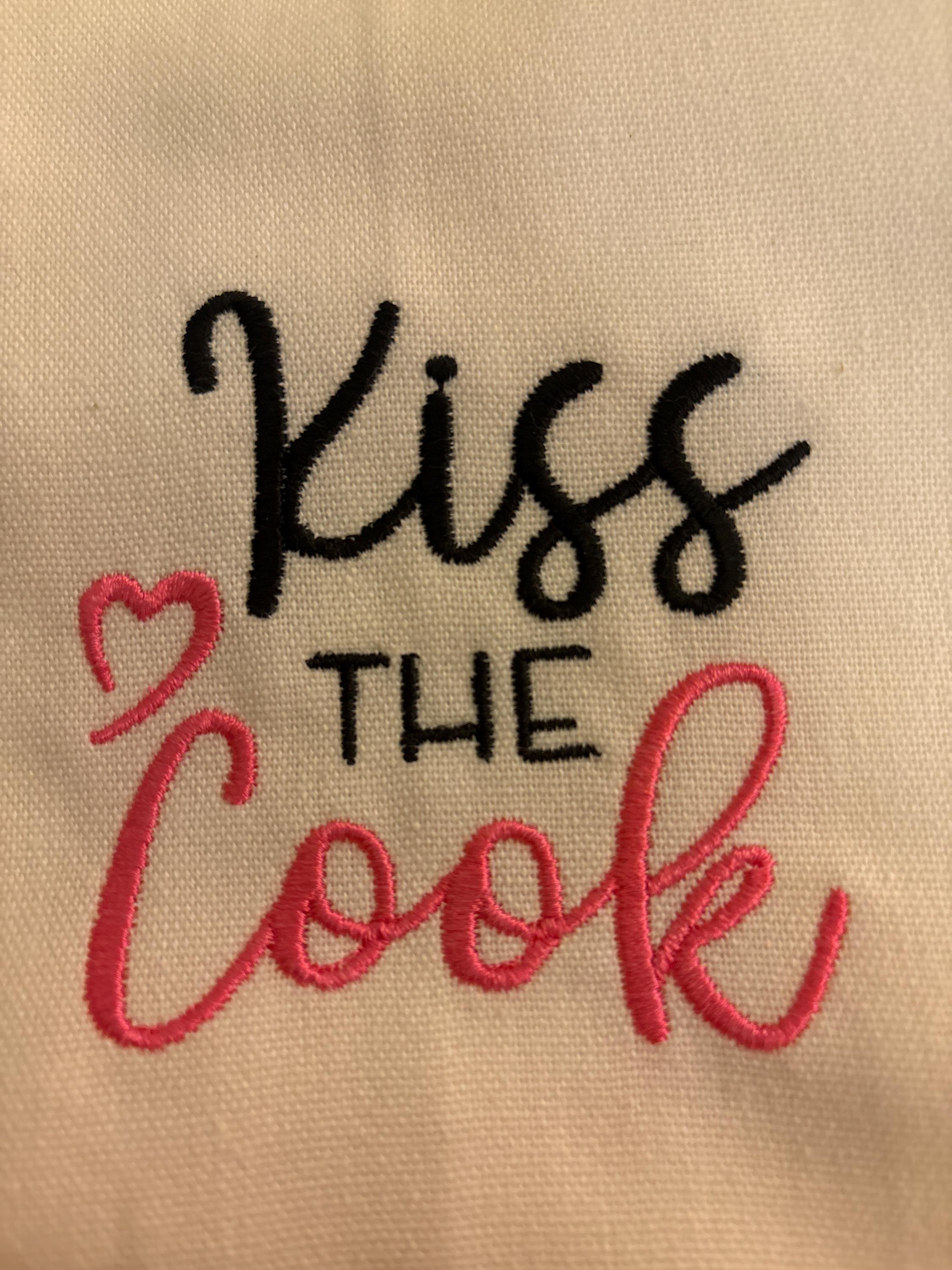 Customer photo for Kiss the cook - Embroidery design