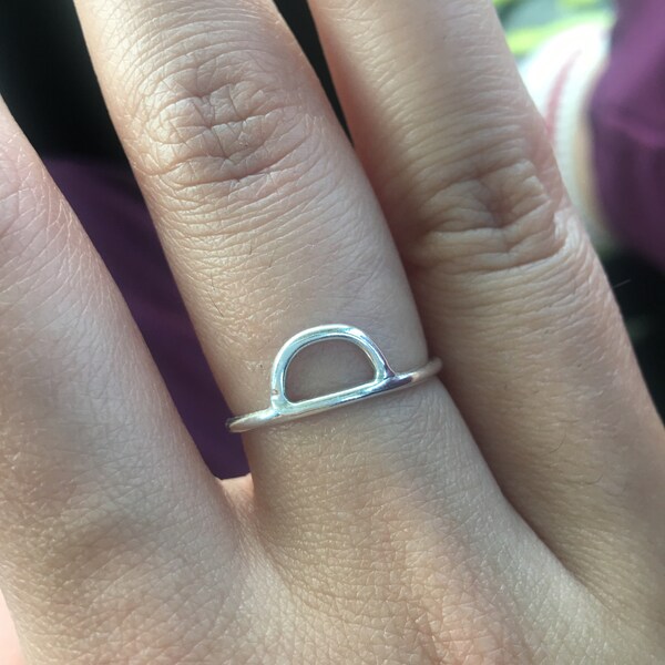 Sunrise Ring, Sterling Silver Sun Ring, Layering Rings, Midi Ring ...