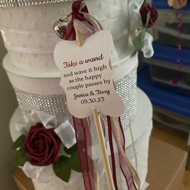 125 Ribbon Wands Send off Ideas Ceremony Exit Wedding Ribbon Favors With or  Without Bells 