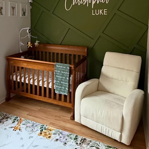 Custom Wood Nursery Name Sign: Personalized Wooden Decor, Nursery Sign ...