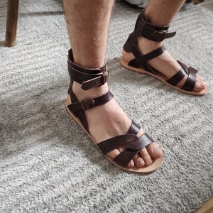 Barefoot Men Sandals 100 % Genuine Leather Barefoot Huarache - Etsy