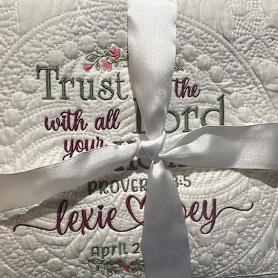 Personalized Heirloom Wedding/anniversary Quilt, Custom Name Blanket ...