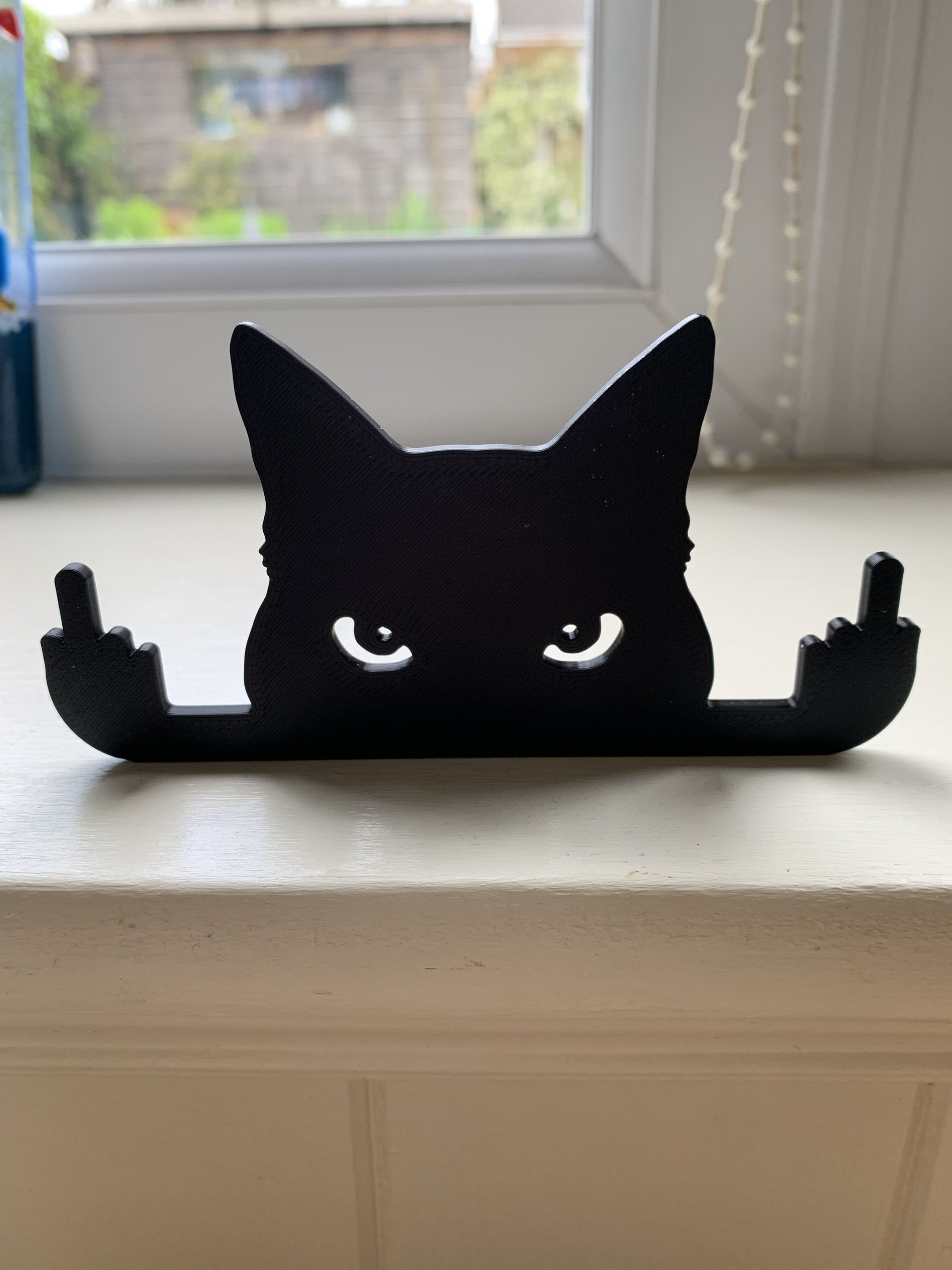 Novelty Cat Ornament Or Display On Door Or Wall