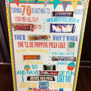 candy poster for dad birthday