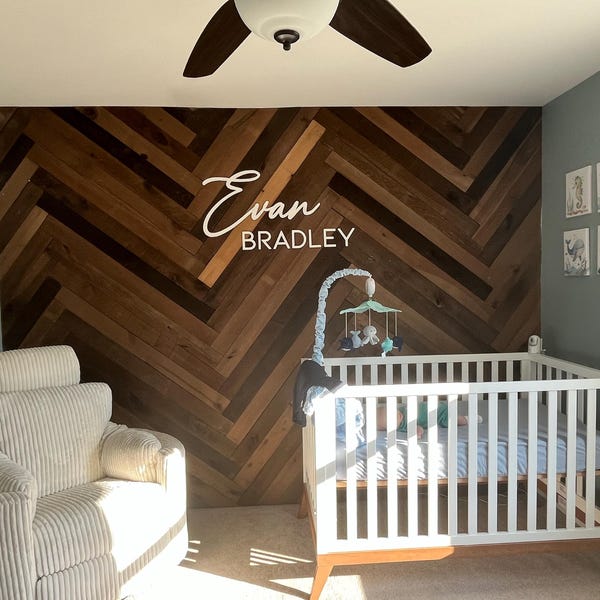 Custom Wood Nursery Name Sign: Personalized MDF Wood Name, Custom ...