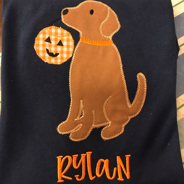 Halloween Lab Dog Trick or Treater With Jack O Lantern Candy Bucket Zig ...