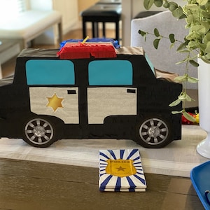 Police's car pinata (customizable plate)