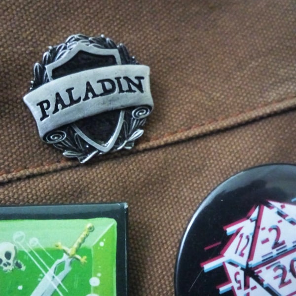 Paladin Class Badge - RPG Character Class Pin - Handcrafted Pewter ...