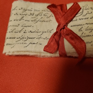 French Script Sentiment Distressed Muslin Hand Stamped Ribbon 1 Yard ...