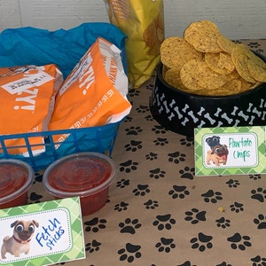 Puppy Dog Pals Food Labels Instant Download , Puppy Dog Pals Food Tent ...