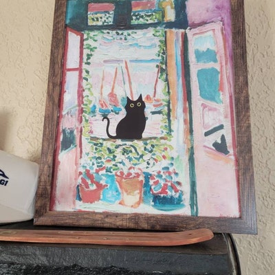 Henri Matisse Cat Print, Matisse Open Window Cat Poster, Black Cat Art ...