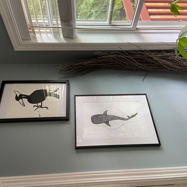 SHARK TEETH Art Print - Shark Tooth Print Heart Shape - Marine Biology