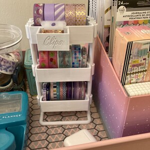 Mini Planner Cart, Cute Desk Accessories for Women, Washi Tape Holder, Office  Supplies Organizer, Scrapbooker Gift, Mini Raskog, End of Year 