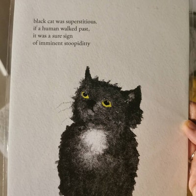 Black Cat Signed Print by Zeppelinmoon - Etsy