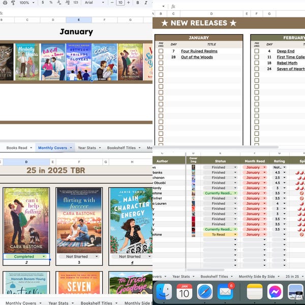 2025 Ultimate Reading Spreadsheet, Google Sheets Template, Reading ...