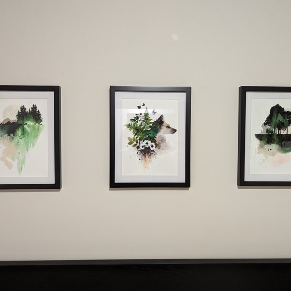 Image showcasing Botanical Wall Art, Greenery Art Print, Wall Art, Prints, Watercolor ...