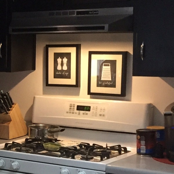 Kitchen Decor PRINTABLE Signs. Set of Chalkboard Kitchen Utensil Art Decor. Just Roll With It ...