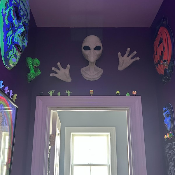 Alien Wall Art Mount 3d-printed Headphone Mount| Greys UAP UFO - Etsy