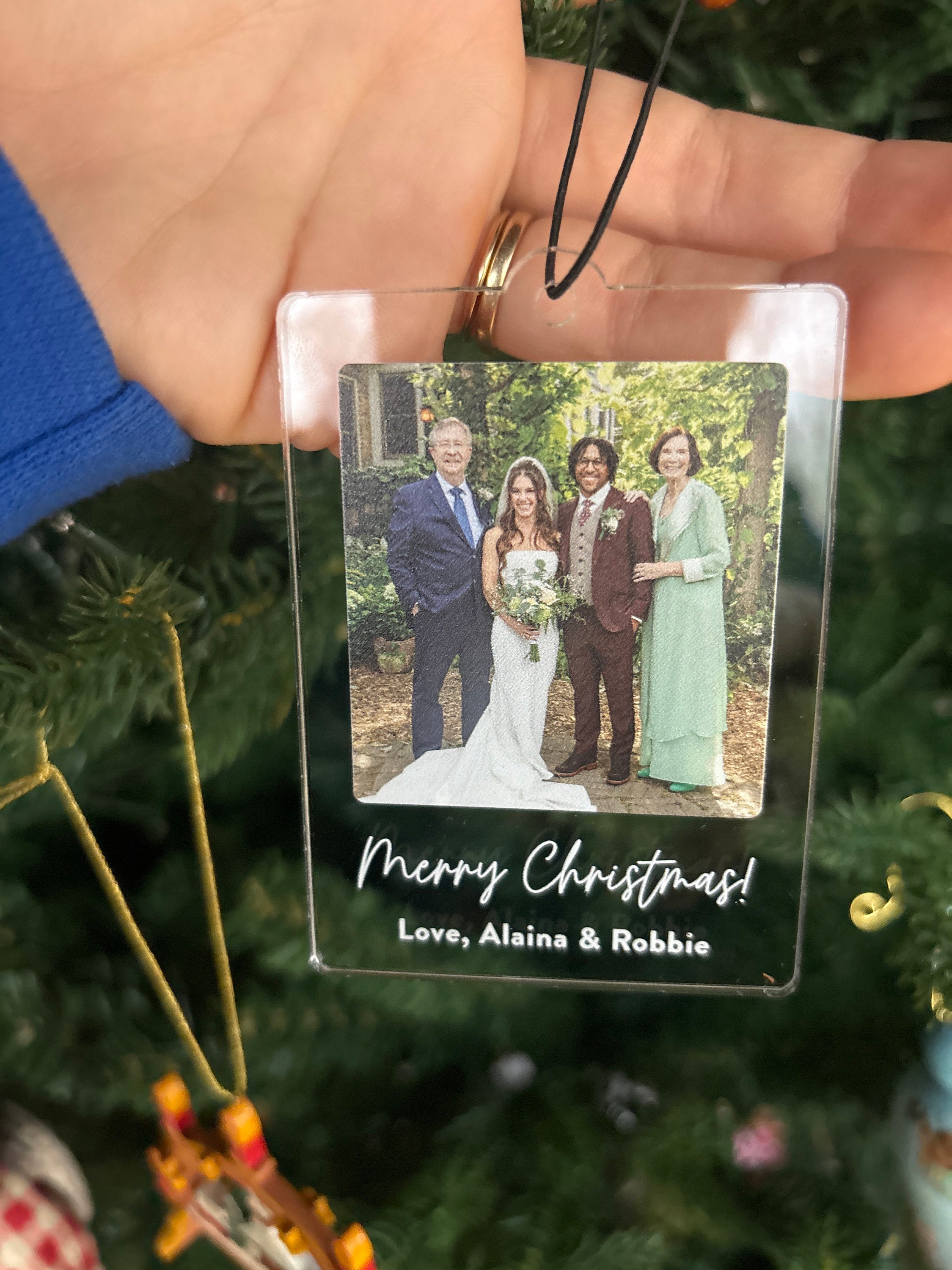 🎁Buy 2 FREE SHIPPING🎁Personalized Photo Ornament, Custom Ornament, Drive Safe, Friendship Best Friends, Couples Gift for Her/Him