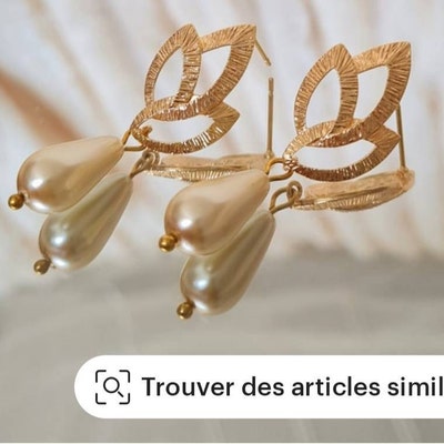 Boucles d'oreilles femme Amporelle pendantes en acier doré LWB3485-IPG