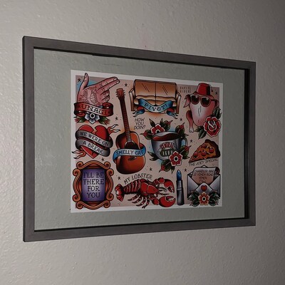 FRIENDS Tattoo Flash Art Print - Etsy