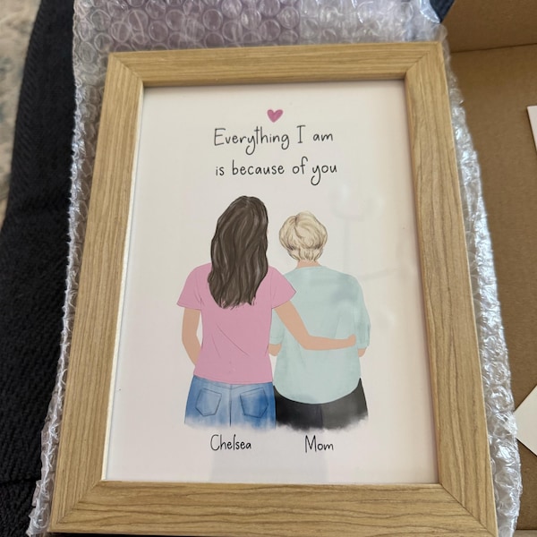 Personalized Framed Wall Art Mother and Daughter, Mother's Day Gift ...