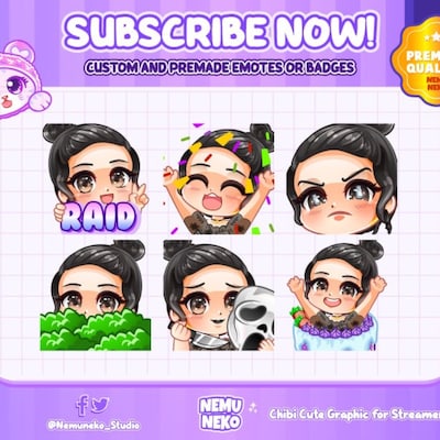 6x Custom Emotes, Emojis, Sub Emotes for Twitch, Youtube, Disocrd or ...