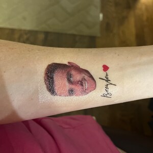 PHOTO TEMPORARY TATTOO Custom Face Tattoo Photo Temporary - Etsy