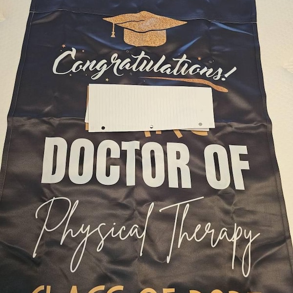 Doctor of Physical Therapy Graduation Yard Sign, PT Grad Banner Sign ...
