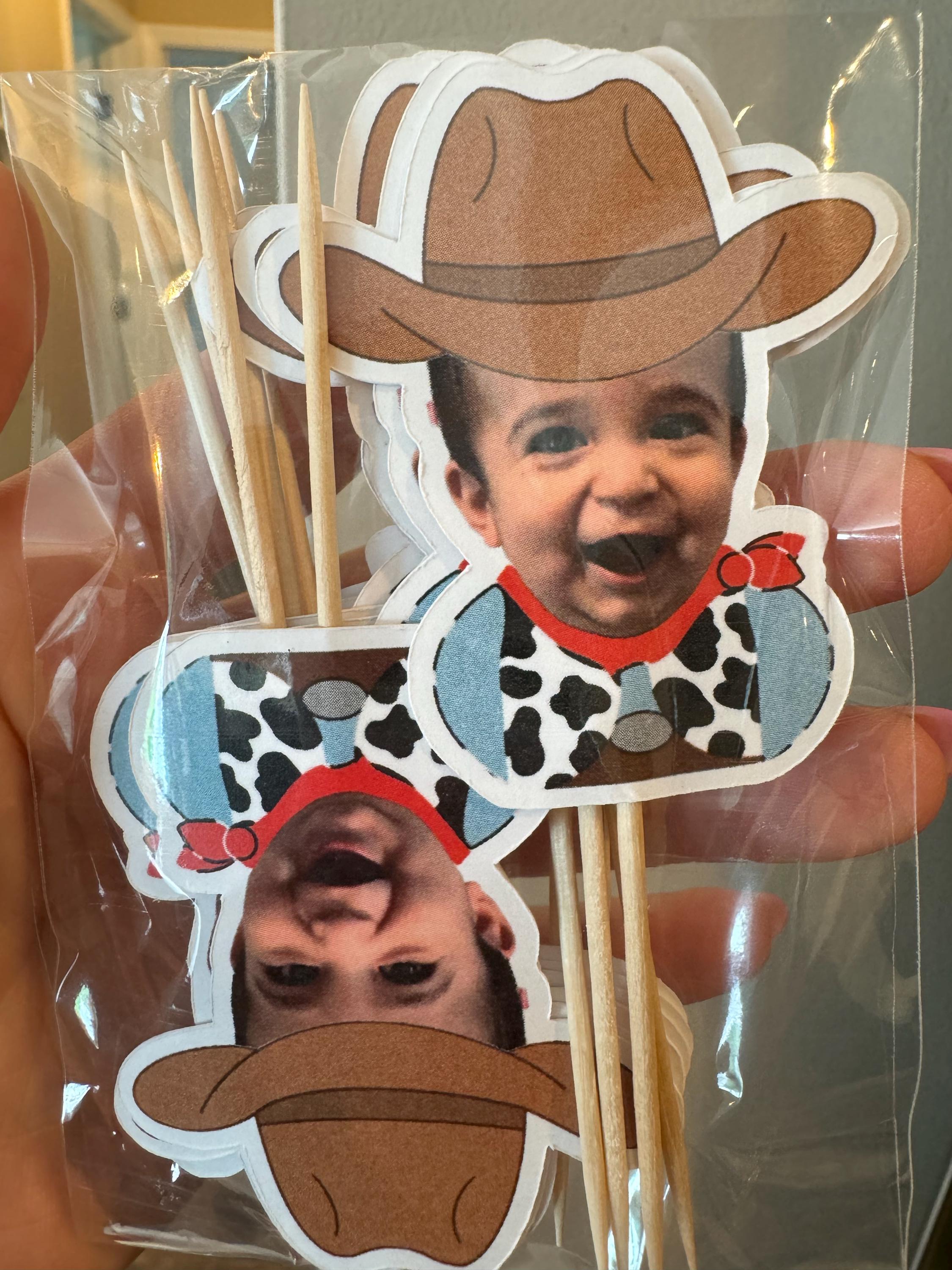 cowboy cupcake toppers | western birthday party decorations | my first rodeo birthday party supplies | cowboy 1st birthday | western party