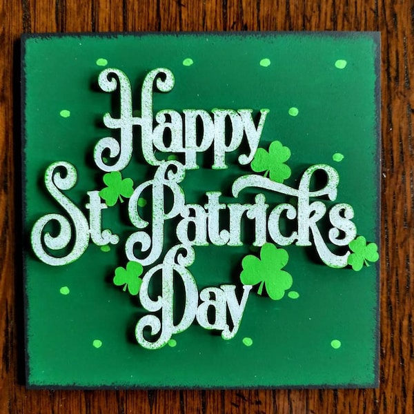 Patrick's Sign St. Patrick's Sign Tile Inserts, DIY Kit or Hand-painted, St Patty Day ...