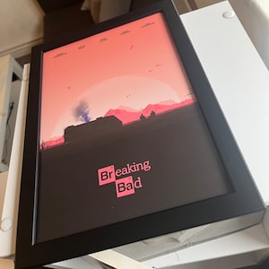 Breaking Bad poster | CUSTOMISABLE Cooking at sunset Minimalist TV show wall art print
