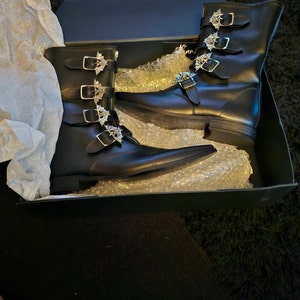 Isaac - 4 Bat Buckle Winklepicker Boot - Etsy