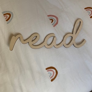 Wooden 'read' Wall Sign Nursery/playroom Decor Wall Art Bedroom Decor ...